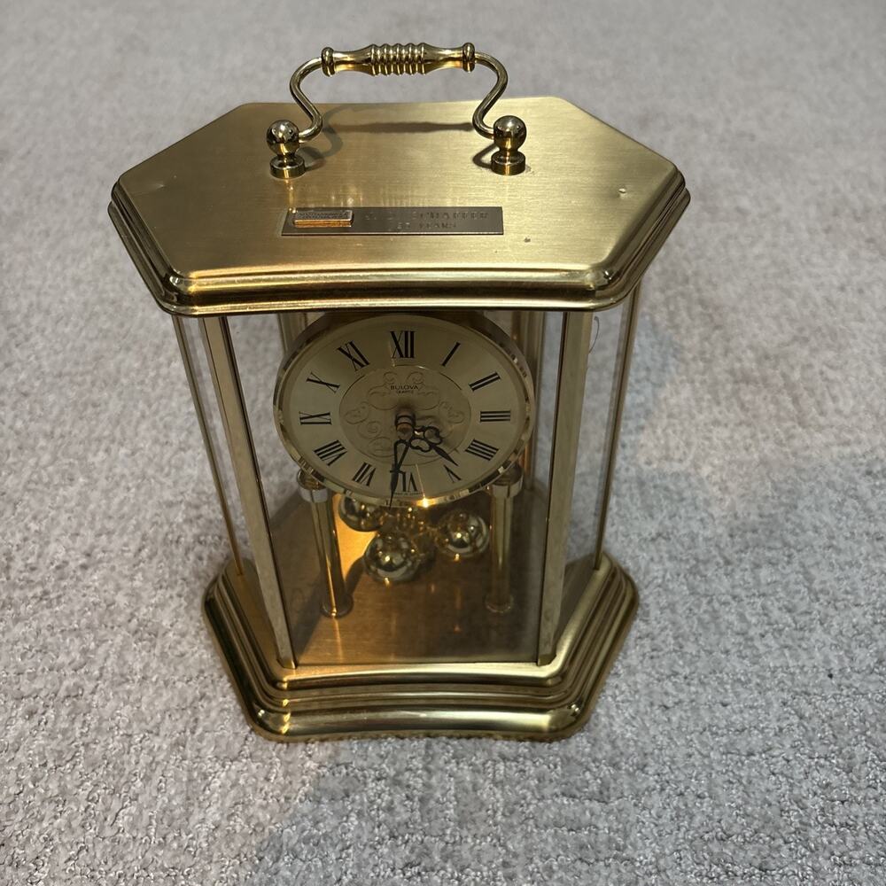 Bulova McDonnell Douglas quartz Vintage clock mantle